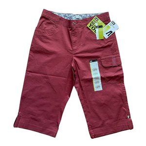 Lee Women’s Size 6 Natural Fit Just Below the Waist Stretch Capris Orange NWT